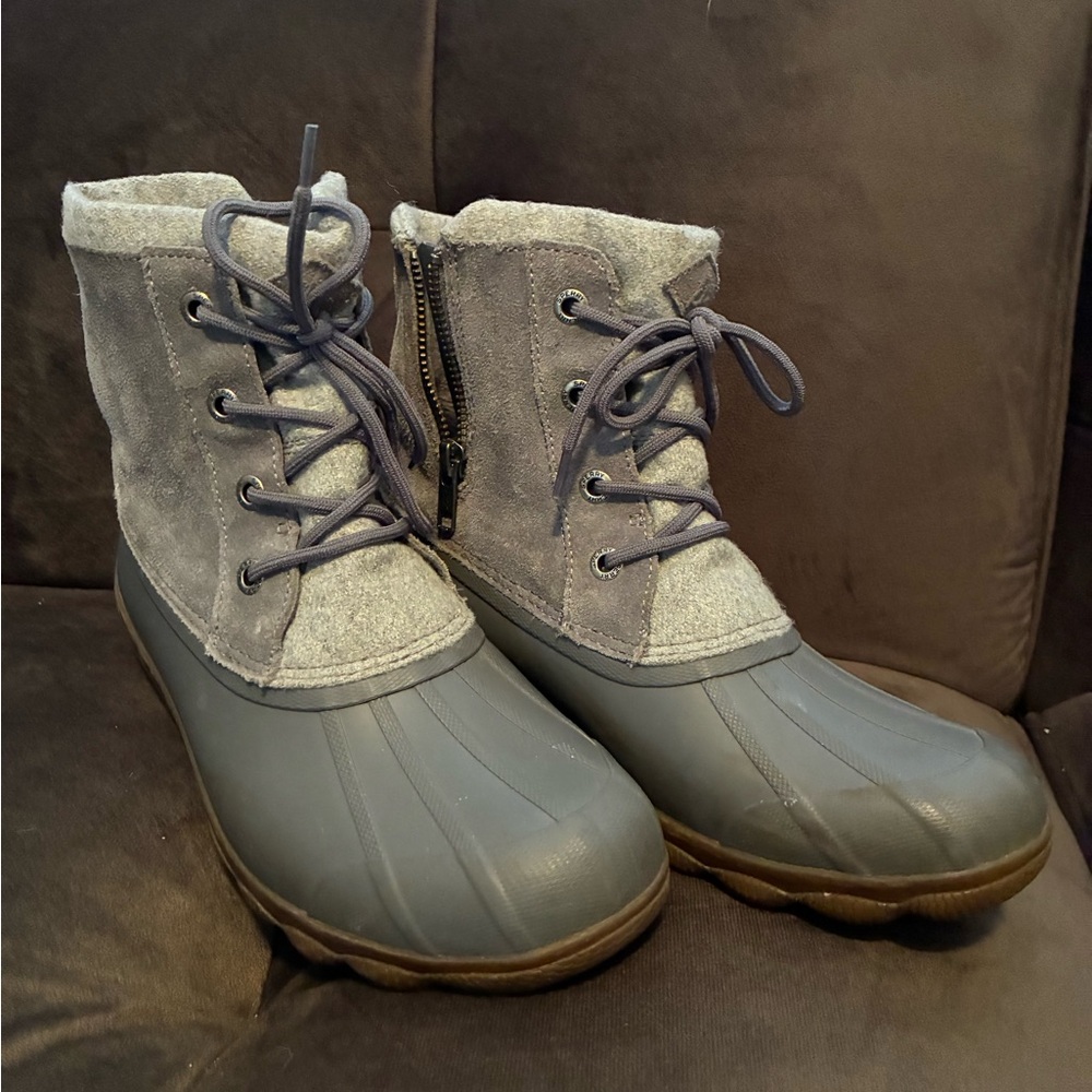 Gray Sperry Winter Boots